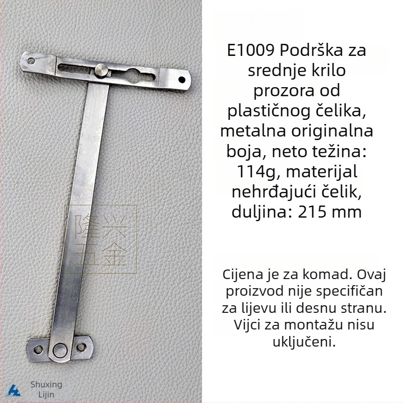 Bijeli aluminijski prozor nosač s gornjom jednostrukom podrškom