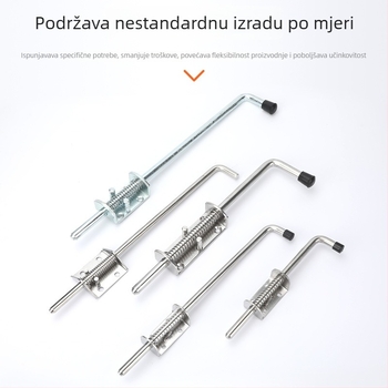 12x135 Nehrđajući čelik – šarka za električne ormariće, opružna ravna zasun, tip F