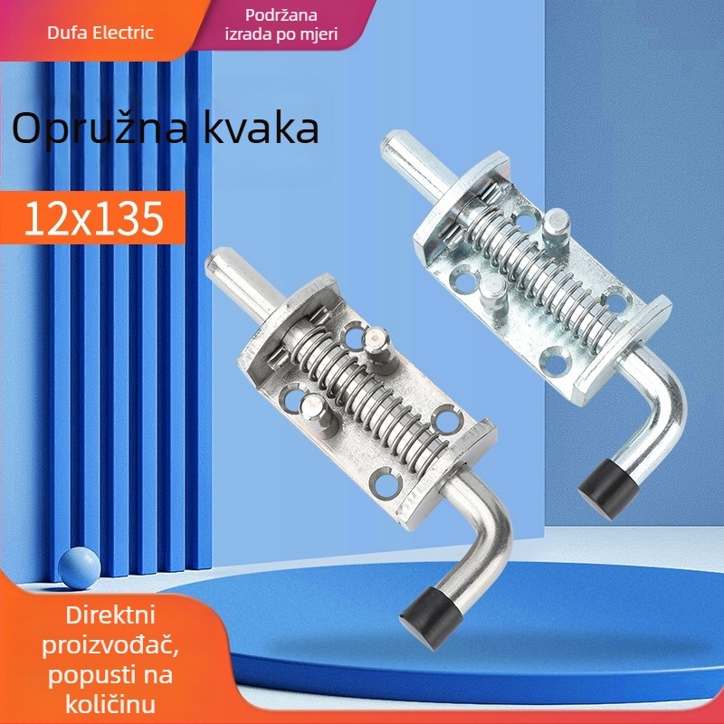 12x135 Nehrđajući čelik – šarka za električne ormariće, opružna ravna zasun, tip F