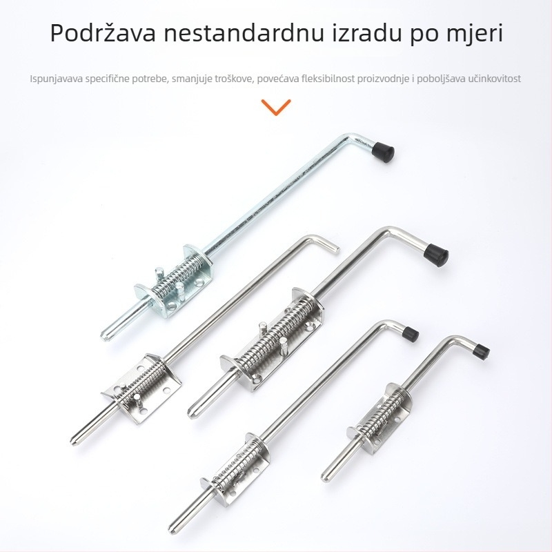 12x135 Nehrđajući čelik – šarka za električne ormariće, opružna ravna zasun, tip F