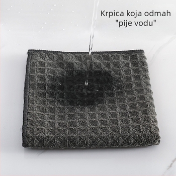 Pamukasta krpa s vafl teksturom za čišćenje, bez dlačica, upija vlagu i masnoću, namijenjena namještaju i stolovima