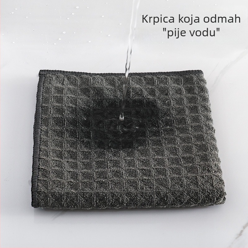 Pamukasta krpa s vafl teksturom za čišćenje, bez dlačica, upija vlagu i masnoću, namijenjena namještaju i stolovima