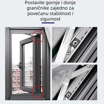 Sigurnosni zatvarač za prozore od aluminijske legure s ograničivačem za otvaranje i klizne prozore
