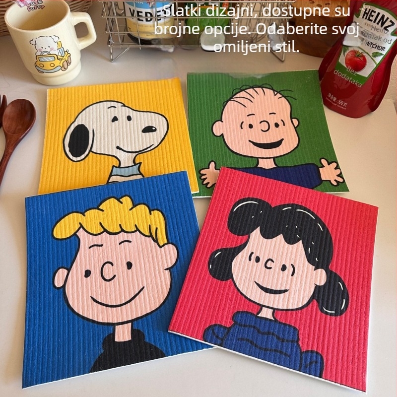 Snoopy kuhinjska spužva za pranje posuđa – upijajuća, otporna na masnoće, za lonce i zdjele