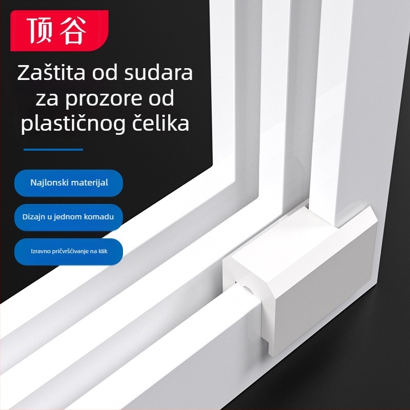 Top Valley 8088 blok sprječavanja sudara za plastično-čelične prozore i vrata, set od 10 kom, ograničivač za klizne prozore, plastična kopča