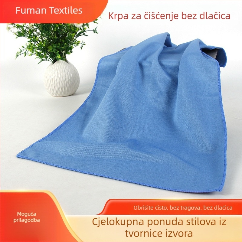 Kuhinjska microfiber krpa za čišćenje stakla, visoka apsorpcija, bez dlaka, bez tragova vode, otporna na ogrebotine