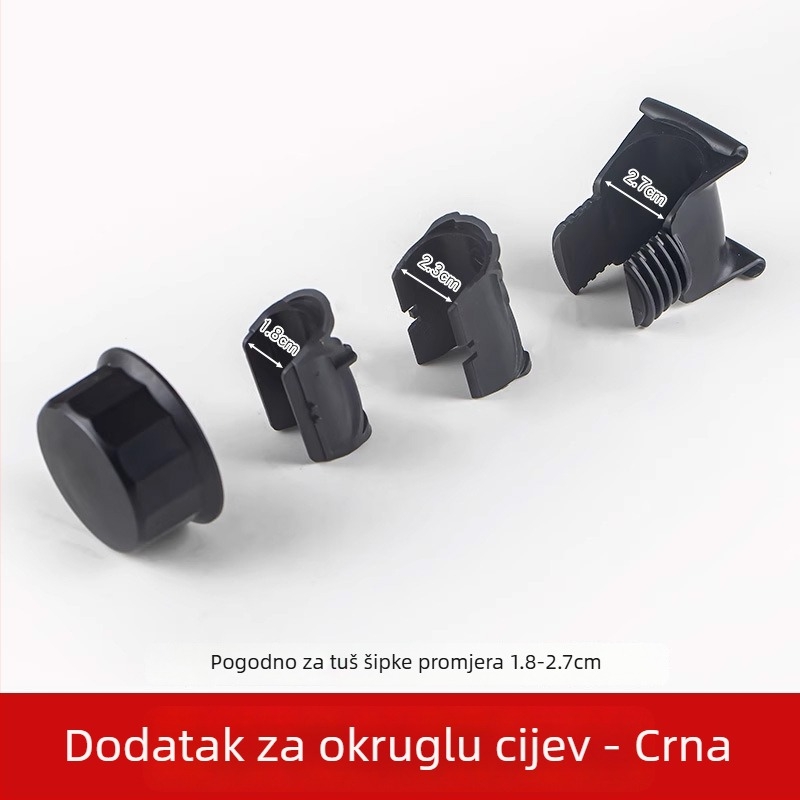 Pribor za stalak za cijevi kružnog i četvrtastog profila, spužva, krpa, odvodni stalak, plastični dijelovi, kukice, kopče, skladištenje.