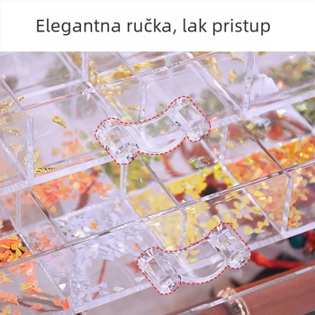 Akril kutija za pohranu noktiju i nakita, višeslojni organizator, prozirna, vrhunska kvaliteta