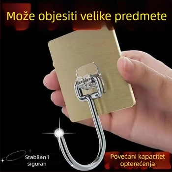 Vješak za vrata bez bušenja, snažna samoljepljiva kuka, PVC, nosivost 0–1 kg, moderni minimalistički stil