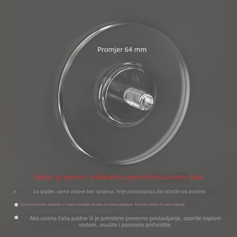 PU usisna kuka za mop klip i dodatak za posudu za sapun, jedan kuk, moderni minimalistički dizajn