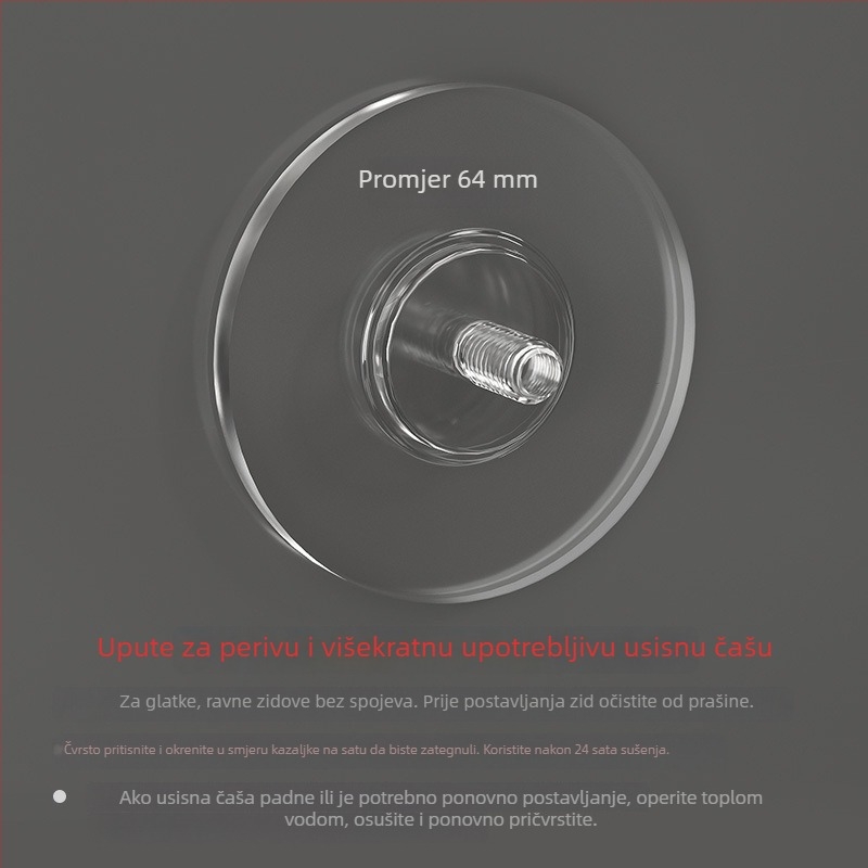 PU usisna kuka za mop klip i dodatak za posudu za sapun, jedan kuk, moderni minimalistički dizajn