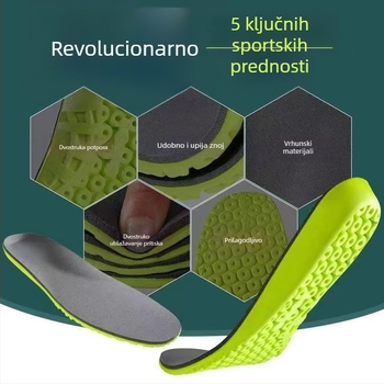 Ultra mekani EVA ulošci za tenisice s apsorpcijom udara, prozračni i dezodorirajući, cijeli ulošak za muškarce i žene (tenisice, čizme, casual obuća)