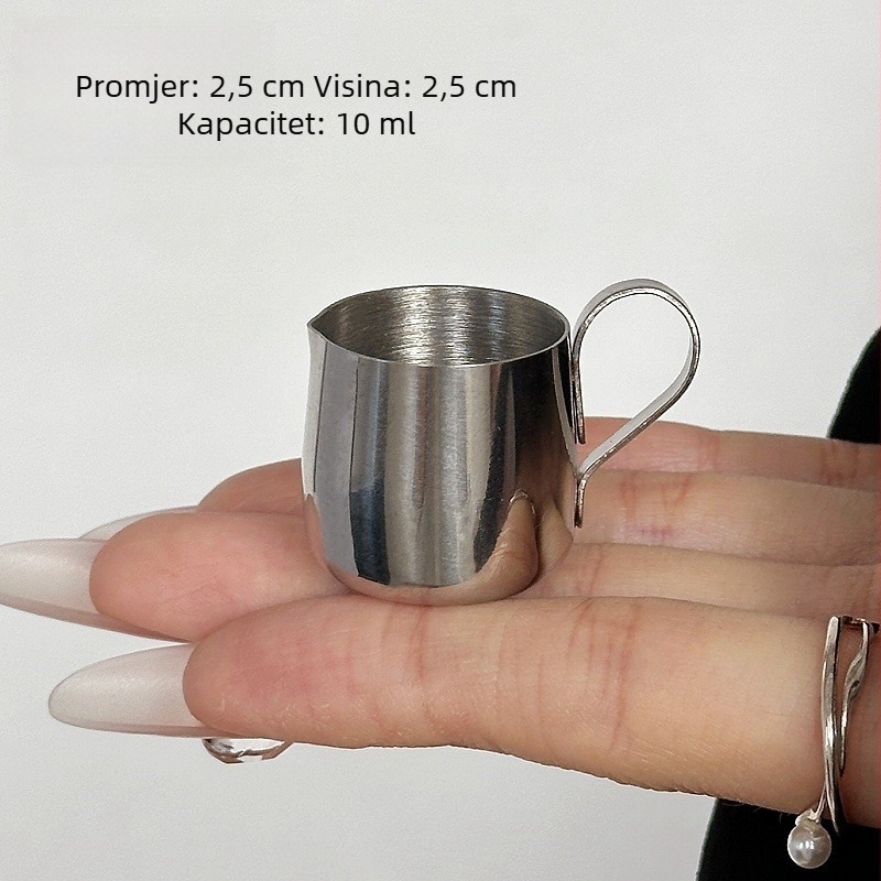 Ultra mala posuda za mlijeko od nerđajućeg čelika 304 s oštrim izljevom za latte art