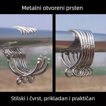 Otvoreni metalni prstenovi za zavjese s četiri kandže – set klipsa za zavjese (38mm/50mm)