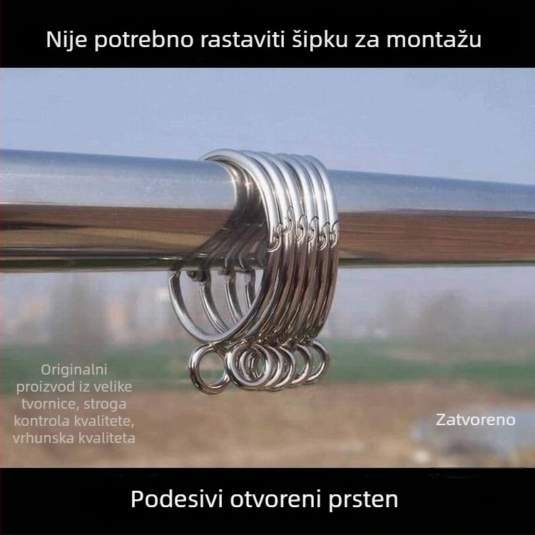 Otvoreni metalni prstenovi za zavjese s četiri kandže – set klipsa za zavjese (38mm/50mm)