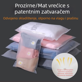 Prozirne vrećice sa zatvaračem, samouzavarujuće, mat površine, PE vreće za pohranu odjeće