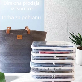 Skлопiva tvrda torba za pohranu sa zatvaračem, za kućnu organizaciju odjeće i sitnica.