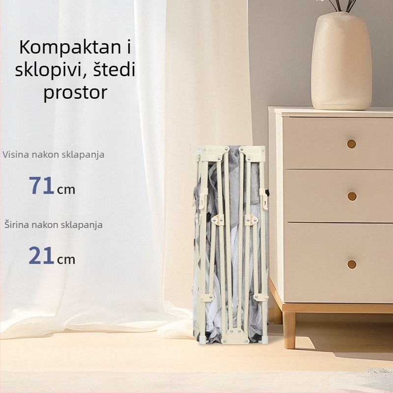 Sklopiva dječja ograda za igru s prostirkom za puzanje u dnevnom boravku