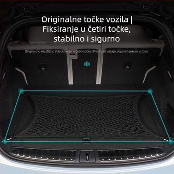 Elastična mreža za prtljažnik, dvostruka mreža za skladištenje u automobilu