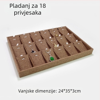 Drveni pladanj za prikaz nakita s 12 pretinaca