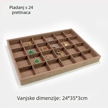 Drveni pladanj za prikaz nakita s 12 pretinaca