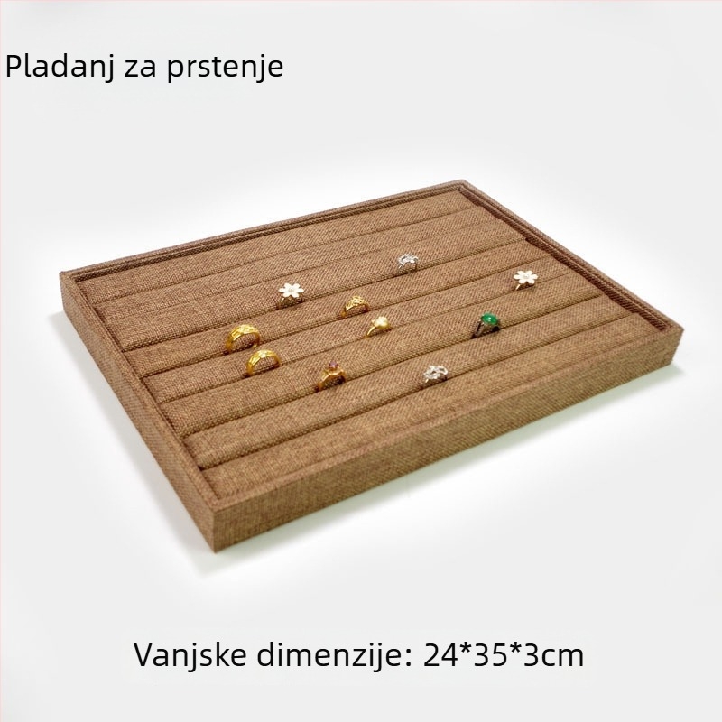 Drveni pladanj za prikaz nakita s 12 pretinaca