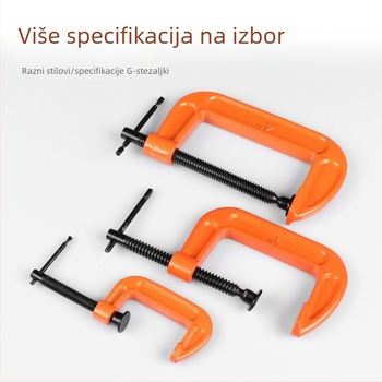 G-oblik stolarska stega – višefunkcionalna čvrsta stega za obradu drva i strojeve, pogodna za vrata i prozore
