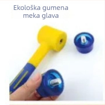 Montažni čekić s plastičnom drškom i zamjenjivim glavama, za dekoriranje pločica i ugradnju aluminijskih vrata i prozora