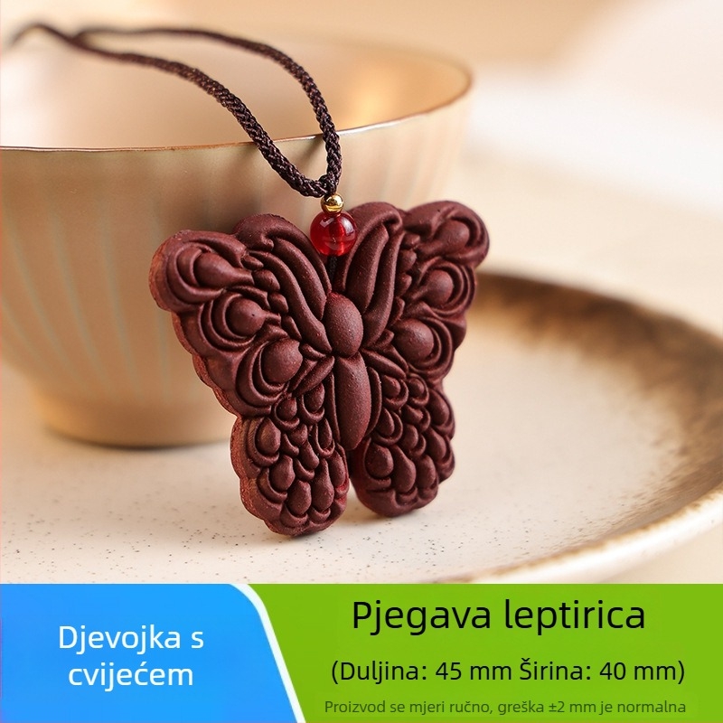 Ručni kolut od mirisnih perli s dugotrajnim mirisom, etno-literarni retro stil, privjesak s motivom životinja/zodijaka, crni konopni lanac, duljina do 30 cm