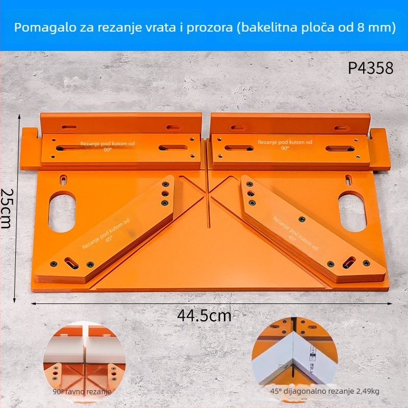Alat za rezanje drvenog profila vrata, 45° kut, visoka preciznost i izdržljivost