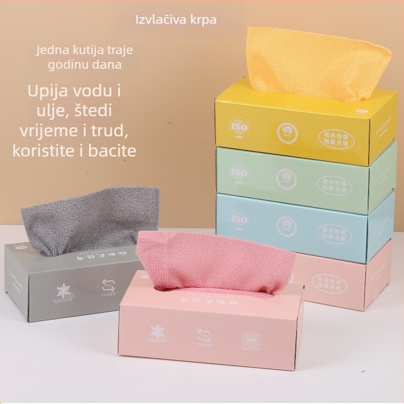 20 komada debelih mikrovlaknenih krpa za čišćenje u dispenser kutiji