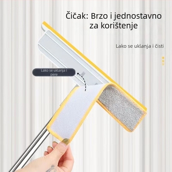 Kućni brisač stakla s jednostranom krpom, plastični
