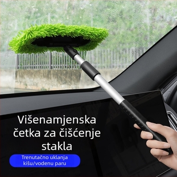 Četka za čišćenje vjetrobranskog stakla automobila s teleskopskom drškom, defogging četka, Chenille navlaka, skraper za prozore i krpa za staklo
