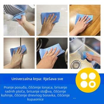 Jednokratne netkane krpe za čišćenje, 90 komada, valoviti uzorak, višenamjenska kuhinjska krpa