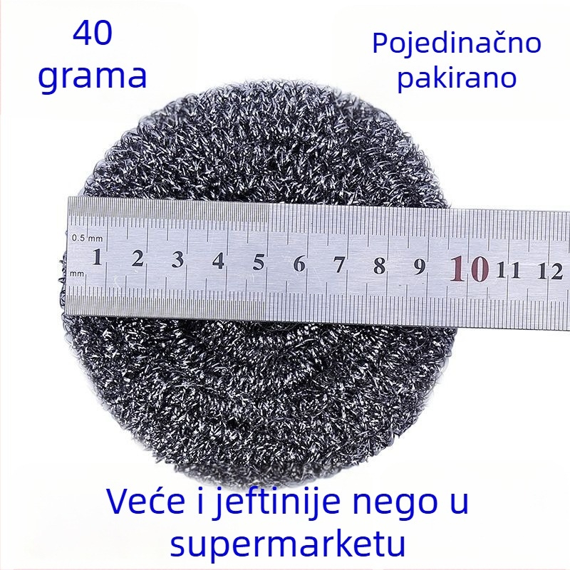 Individulno pakirana čelična žičana lopta za čišćenje – ne otpada, XL veličine za posude i lonce