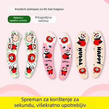 Slatki karikaturalni samoljepljivi jastučić za dasku toaleta, za sve sezone, osvježavajuća naljepnica za kupaonicu