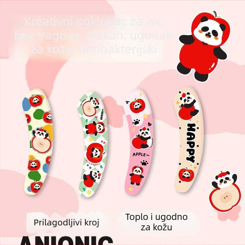 Slatki karikaturalni samoljepljivi jastučić za dasku toaleta, za sve sezone, osvježavajuća naljepnica za kupaonicu