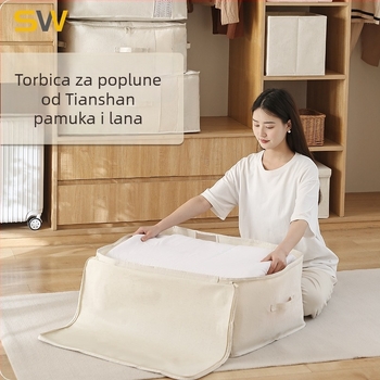 Pamuk kutija za odjeću i ćebe sa zatvaračem — sklopiva kocka za putovanja