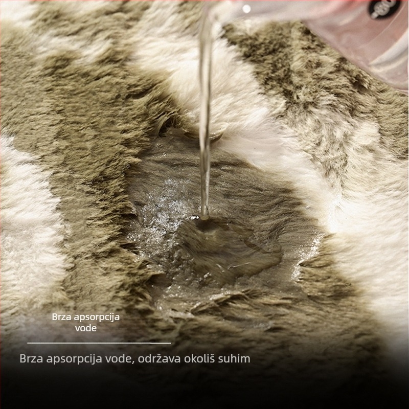 Dvoslojni set prostirki za kupaonicu i WC s gradijentom umjetne zečje dlake