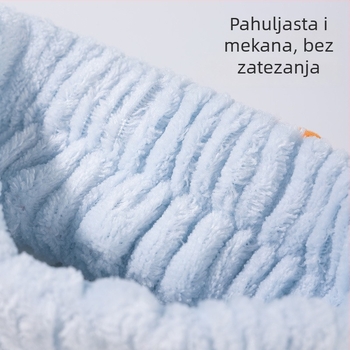 Flanelna traka za kosu za djecu s crtićem zeko i mrkvom, traka za čišćenje lica