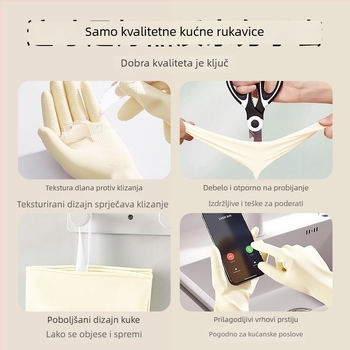 Hengpin rukavice za pranje posuđa, debeli nitril, kuhinjsko čišćenje, vodootporne, sigurnost hrane, duljina 32 cm