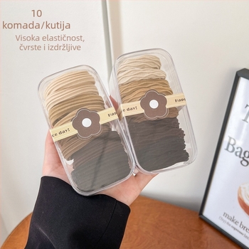 Bezšivna gumica za kosu s visokom elastičnošću, tkana za rep, široka i debela, za žene