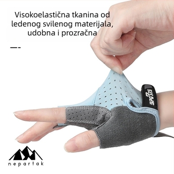 Dječje rukavice s pola prsta za trening balansa na biciklu, protuklizne, otporne, zaštitne, prozračne, vožnja biciklom na otvorenom