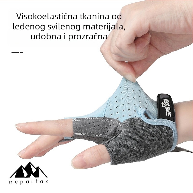 Dječje rukavice s pola prsta za trening balansa na biciklu, protuklizne, otporne, zaštitne, prozračne, vožnja biciklom na otvorenom