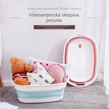 Prijenosna sklopiva kada za kupanje beba i kućnih ljubimaca, plastična posuda za pranje, za putovanja