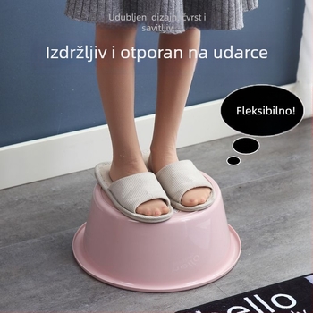 Velika okrugla plastična posuda za pranje rublja i pranje povrća, debela i duboka