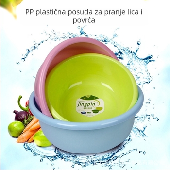 Kružna debela PP plastična posuda za kućnu upotrebu – za pranje povrća, pranje stopala i pranje rublje