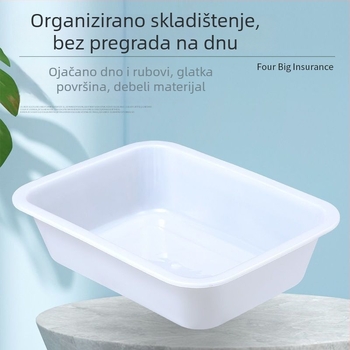 Pravokutna plastična posuda velike kapacitete, šareni spremnik za pohranu, kuhinja, kvaliteta hrane, otporna na lomljenje