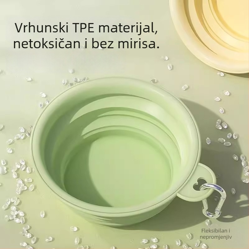Sklopiva prijenosna umivalica za bebu, kompaktna posuda za pranje u pokretu i skladištenje, može se objesiti u torbu majke