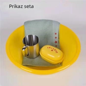 Debeli plastični umivaonik za pranje ruku i lica, 39 cm, žuta, za studentski dom